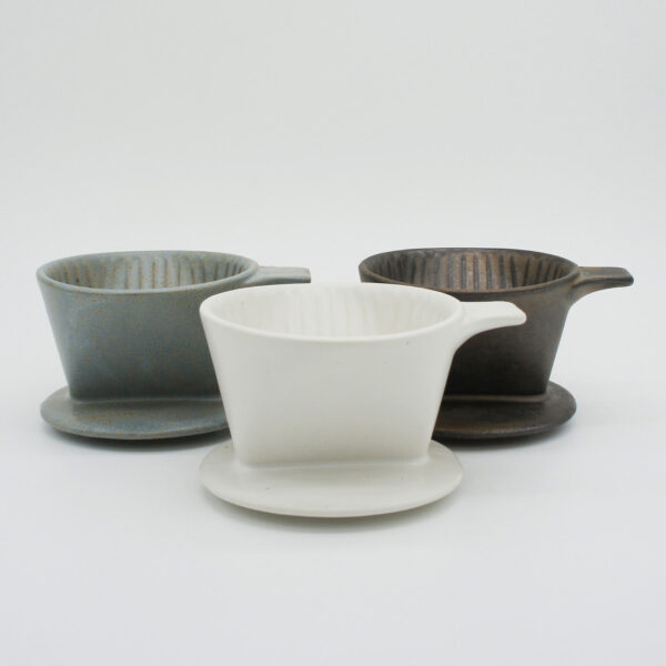 [Ancient Pottery] 復古做舊手沖咖啡濾杯（3孔扇形）古銅：圖片 2