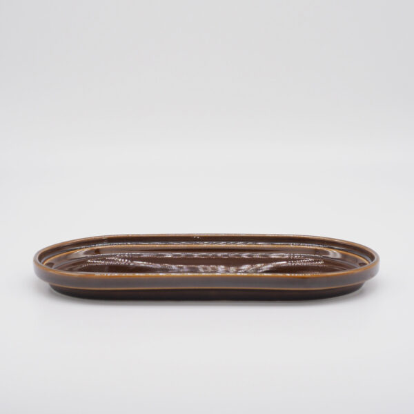 [Smith] Stacking Oval Plate Brown
